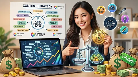 The Million-Dollar Article: How Craftdas Bloggers Can Earn $10,000+ From ONE Cornerstone Post (Without Selling Words)