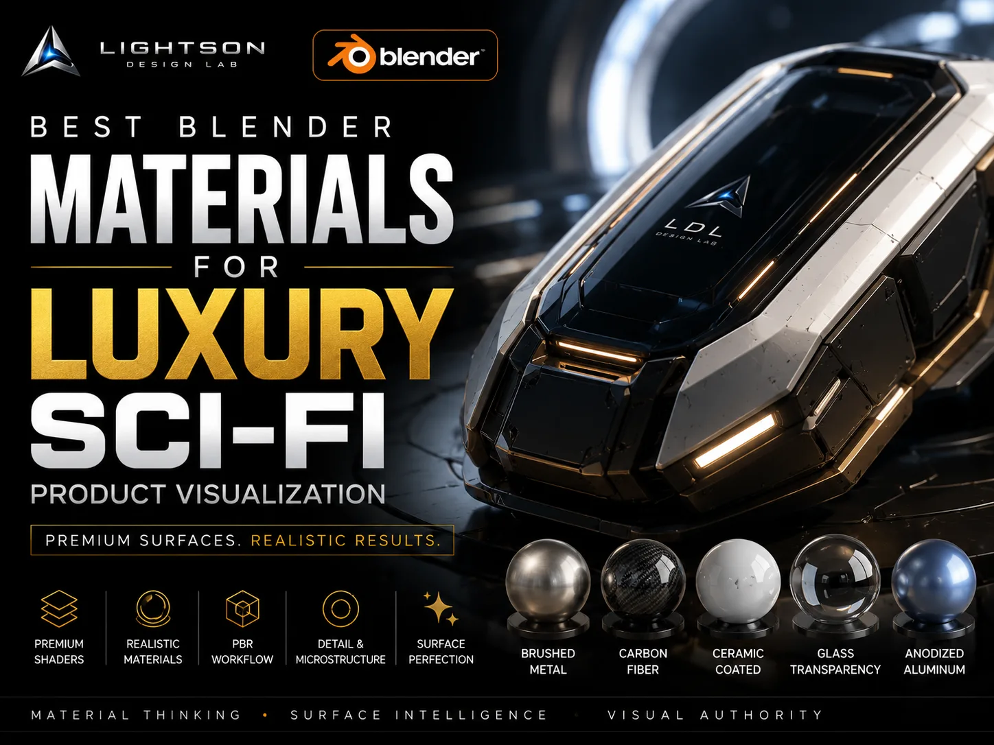 Best Blender Materials for Luxury Sci-Fi Product Visualization