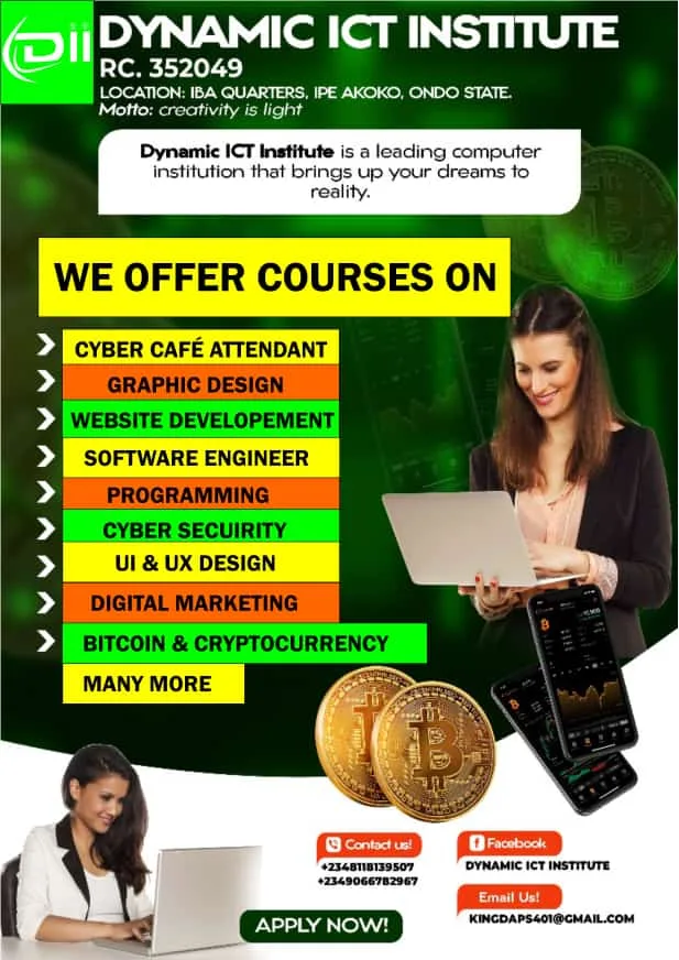 Dynamic ICT Institute – Professional ICT Training & Digital Skills Academy in Ipe Akoko, Ondo State
