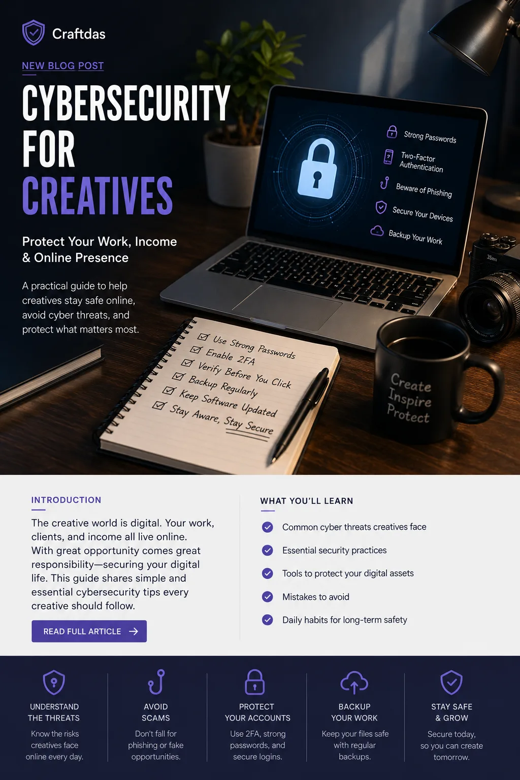 Cybersecurity for creatives: Protect Your Work, Income & Online Presence