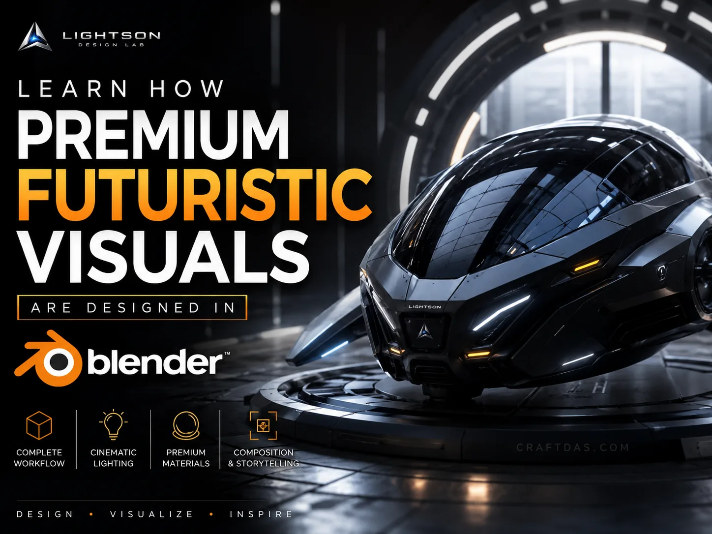 Learn How Premium Futuristic Visuals Are Designed in Blender