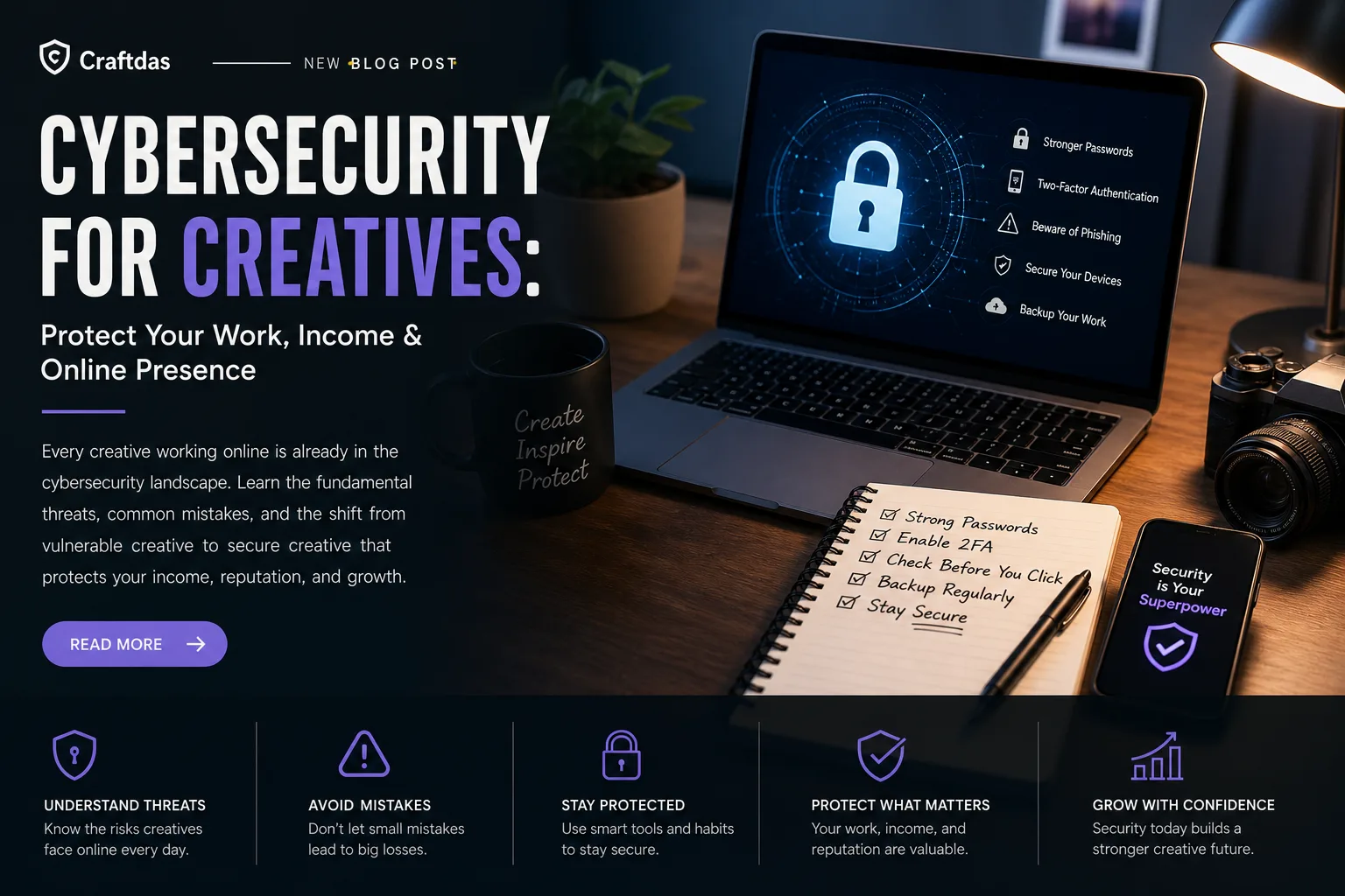 Cybersecurity for Creatives: Protect Your Work, Income &amp; Online Presence