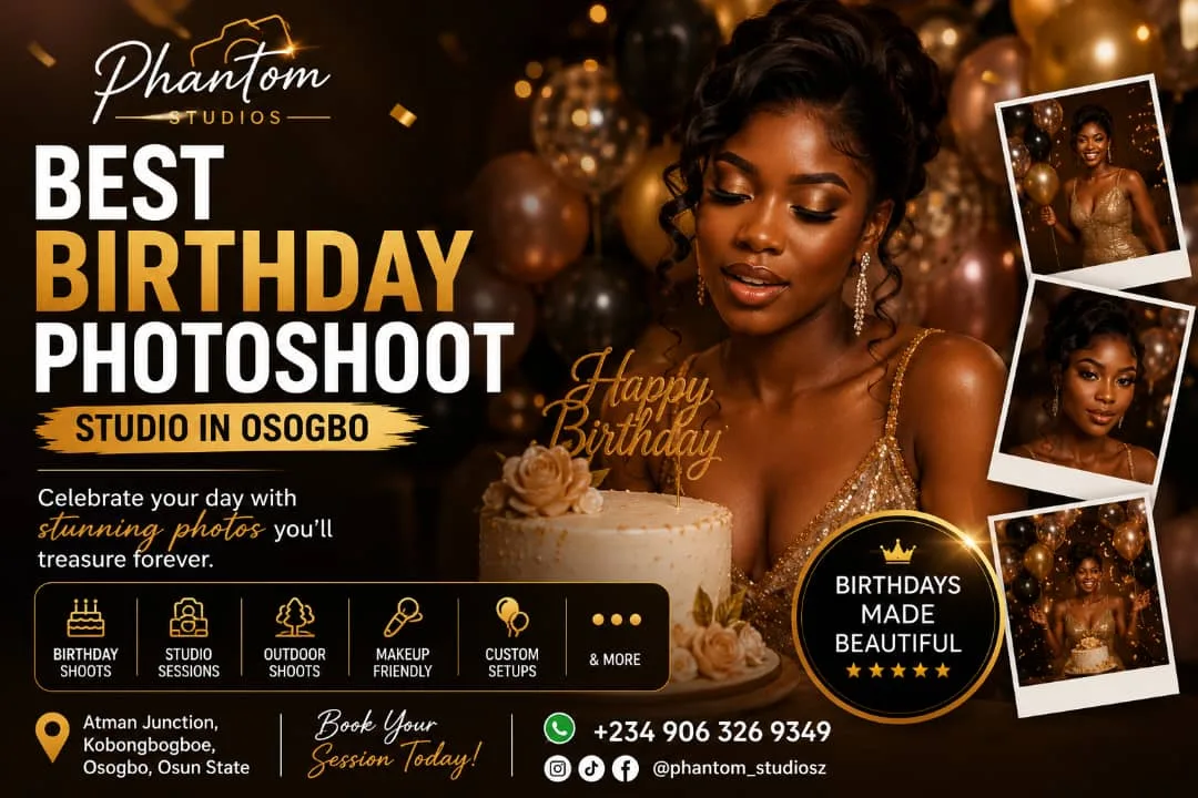 Best Birthday Photoshoot Studio in Osogbo: Celebrate Your New Age With Phantom Studios