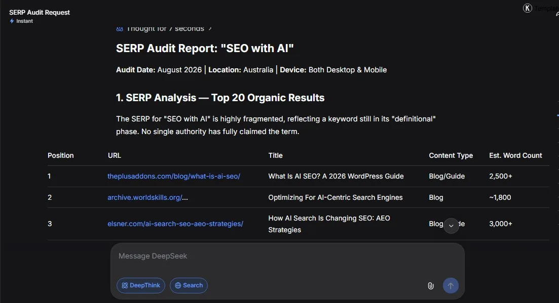 Best SERP Audit Prompt — Analyze Any Keyword in 2 Minutes (2026)
