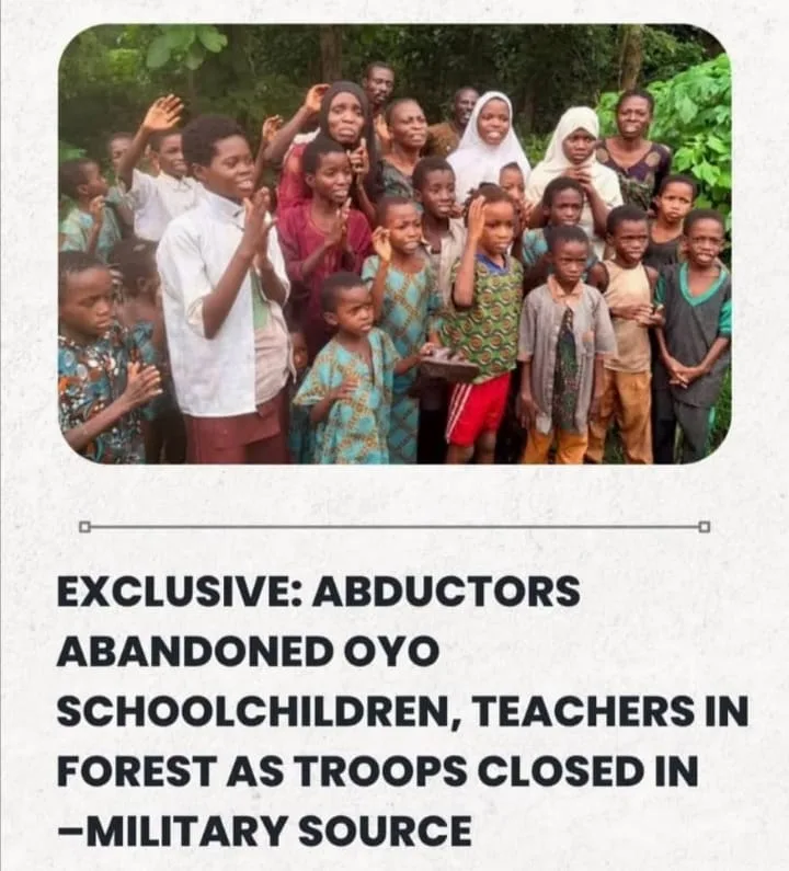 Joy as Abducted Oyo State Schoolchildren and Teachers Regain Freedom