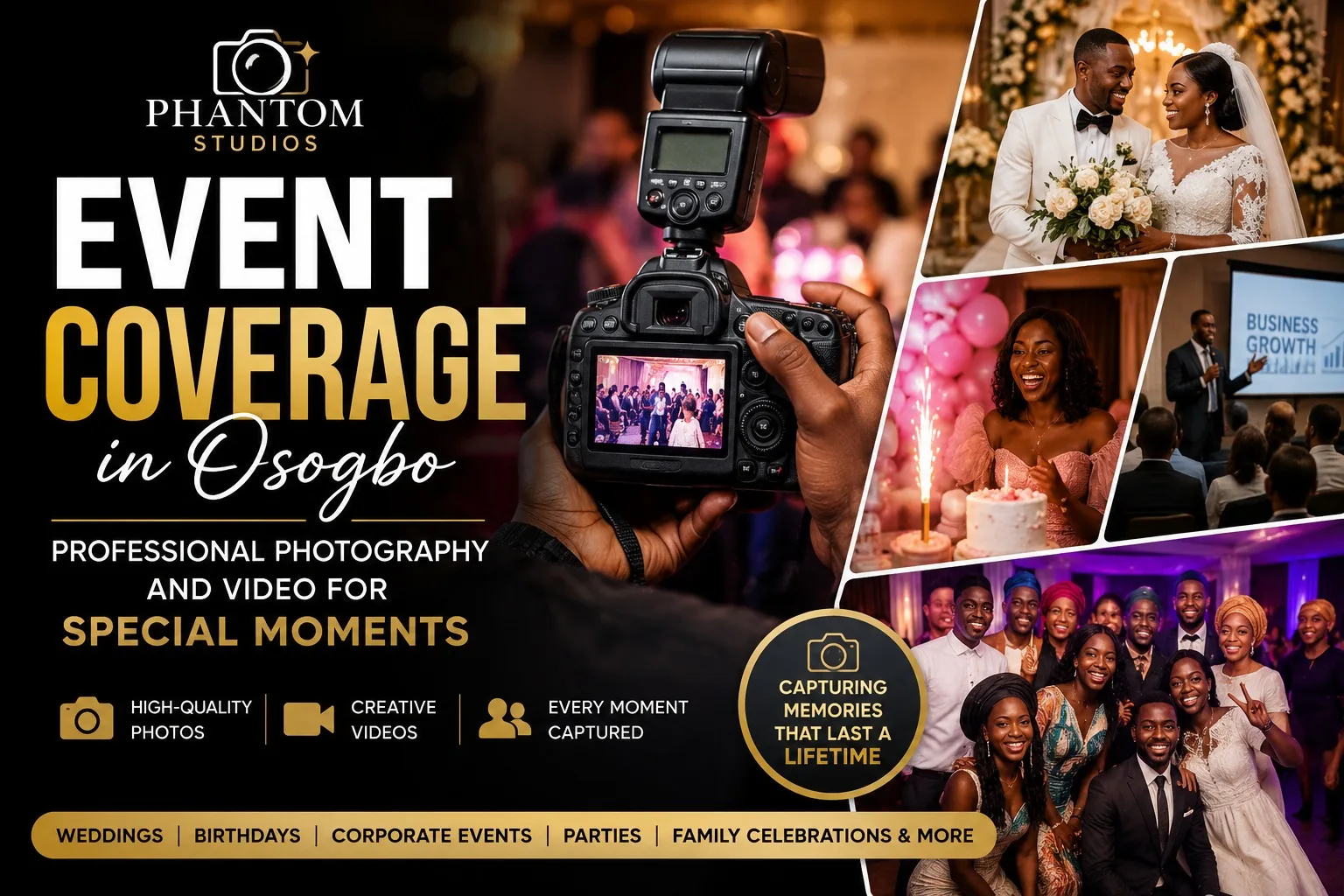 Event Coverage in Osogbo: Professional Photography and Video for Special Moments