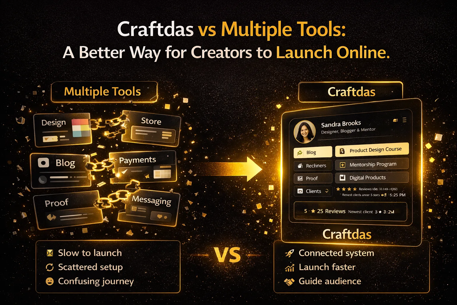 Craftdas vs Multiple Tools: A Better Way for Creators to Launch Online